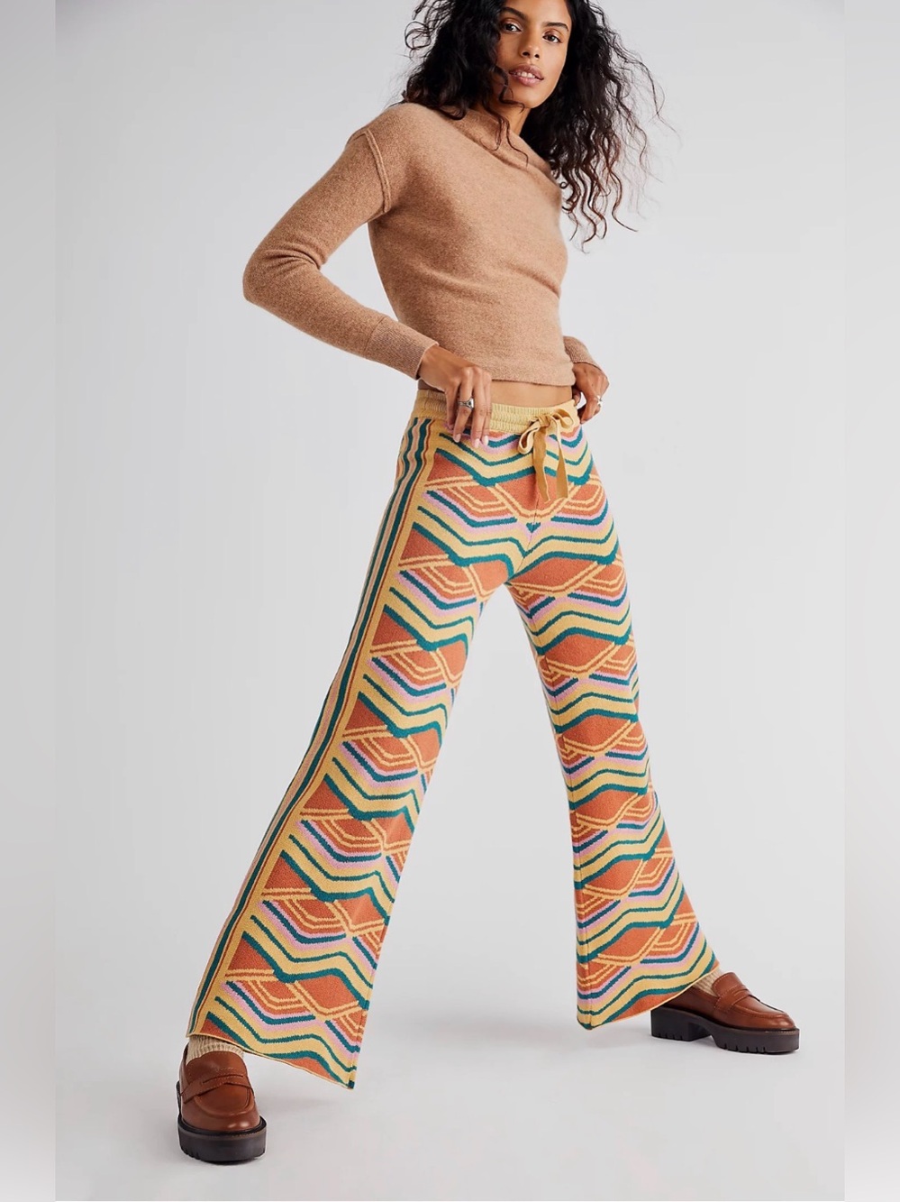 Free People NWT Zeta Sweater Wide Leg Track Size XS